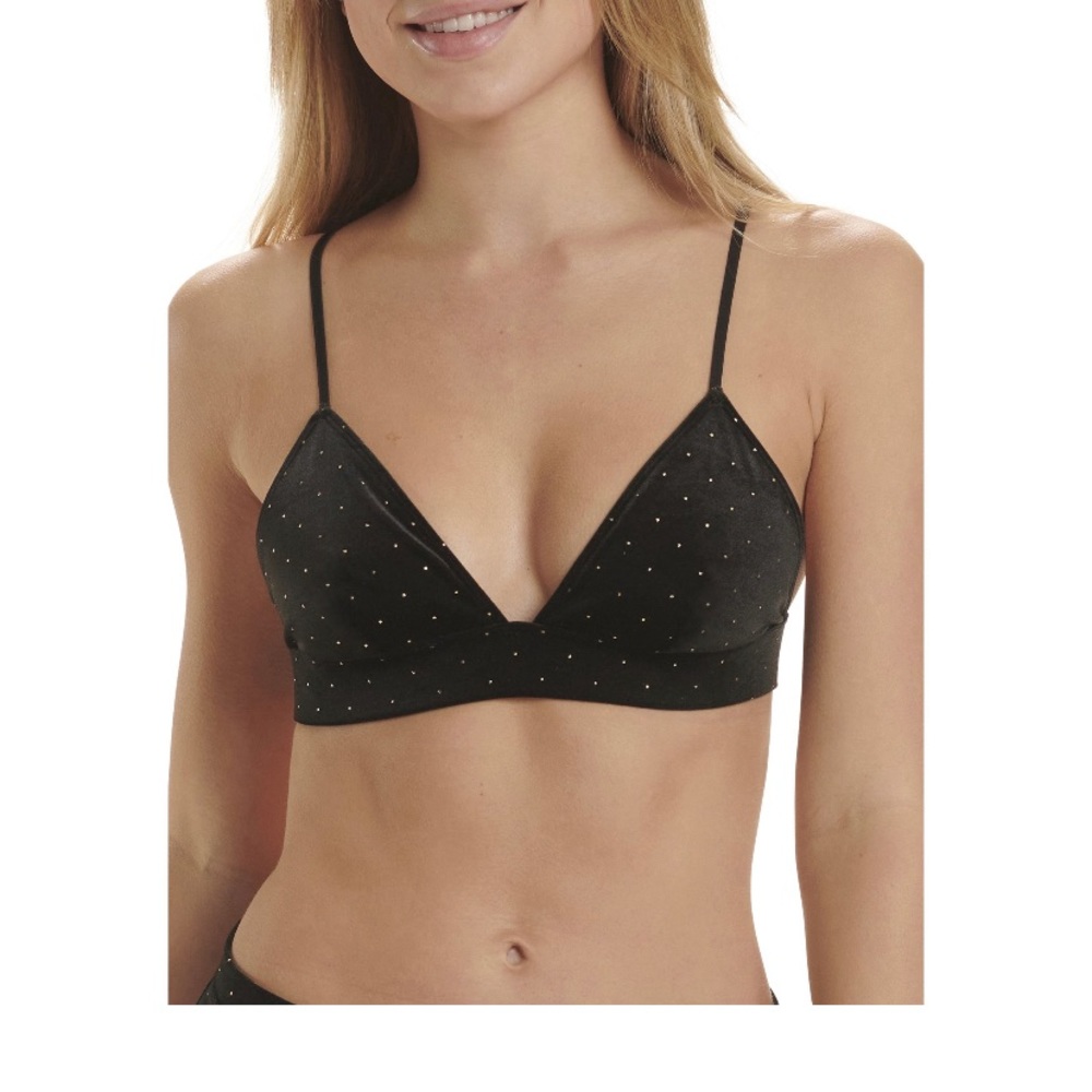 no boundaries juniors velvet Triangle Bralette